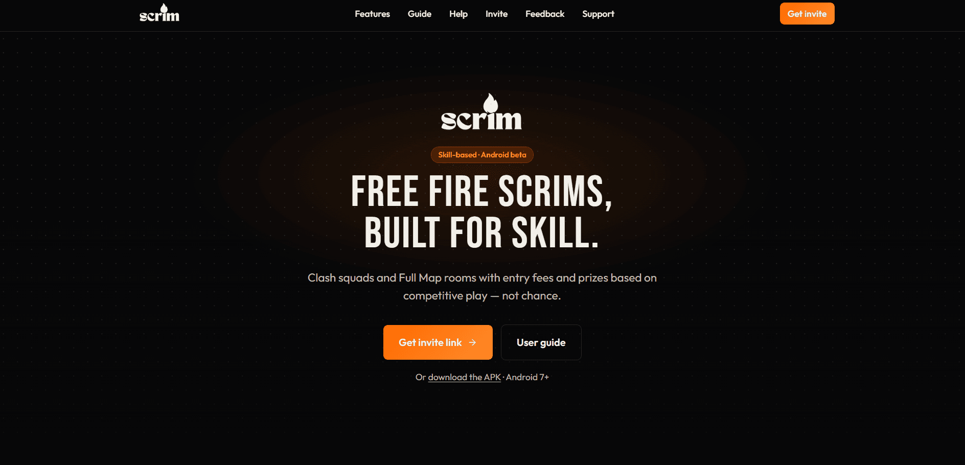 Skill-Based Free Fire Scrims Platform